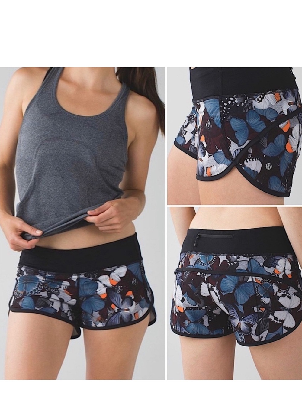 Lululemon Tracker Short V Monarch Butterfly Print